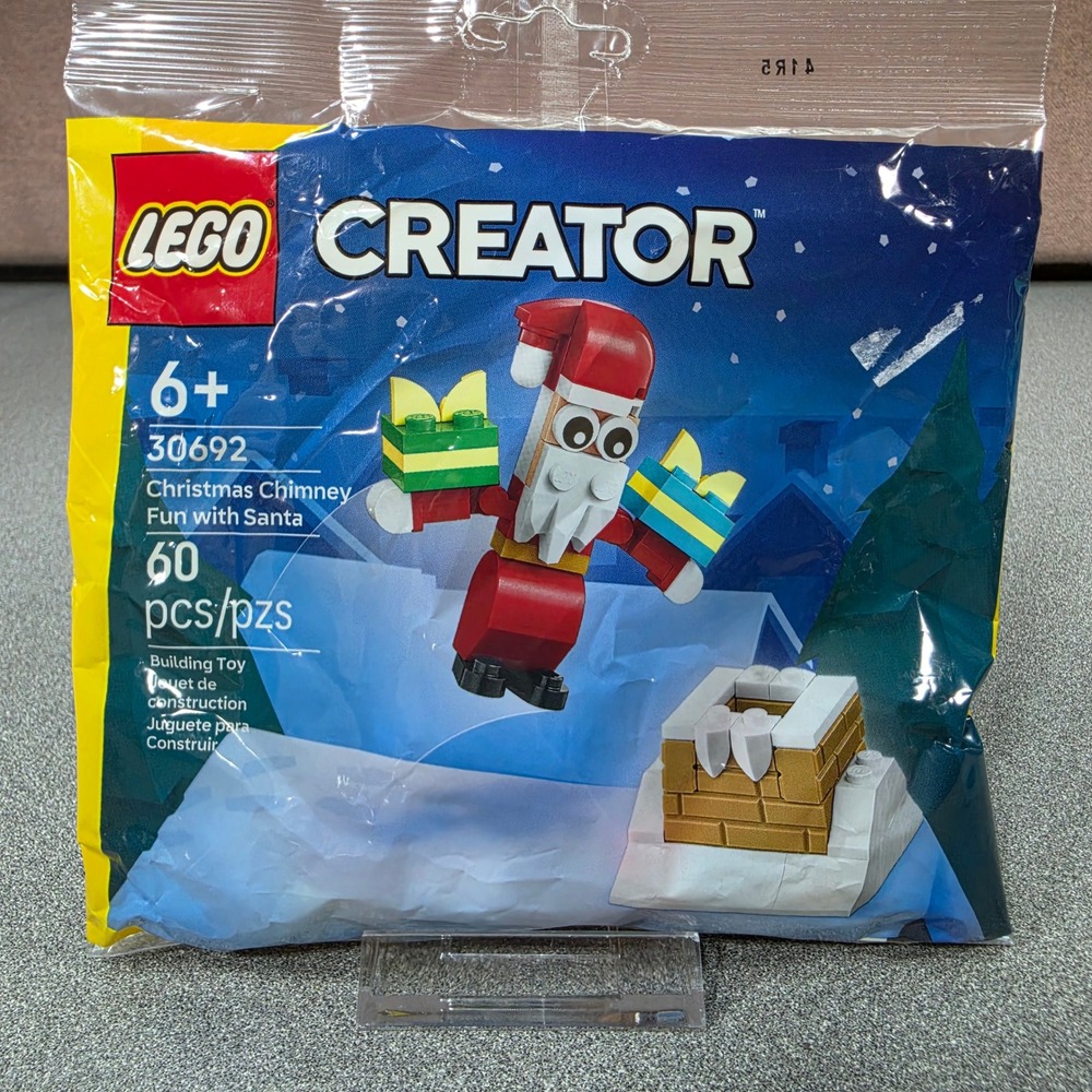LEGO Creator Christmas Chimney Fun with Santa 30692 Kids Red New Polybag 60pc